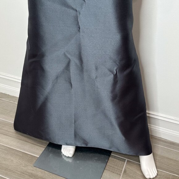 Alvina Valenta Maids Strapless Mikado Trumpet Gown Dress with Peplum Detail 9265 - Picture 9 of 16